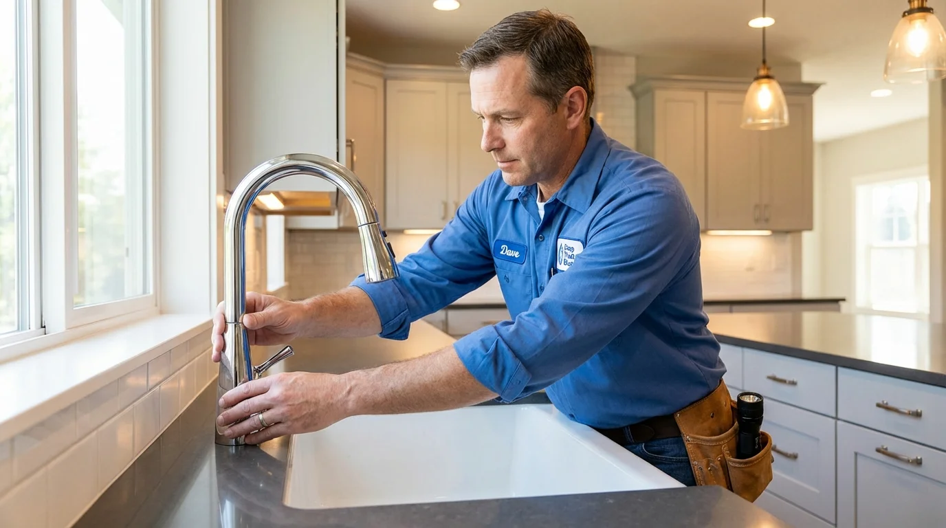 Kitchen faucet installation by Johns Plumbing LLC in Oakland